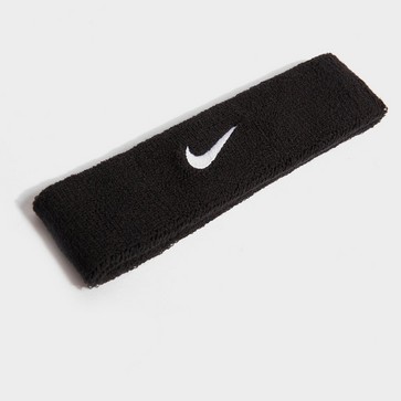 Moteriški sporto reikmenys NIKE GALVOS JUOSTA SWOOSH H/B BLK/WHT NIKE HEAD/WRIST BANDS