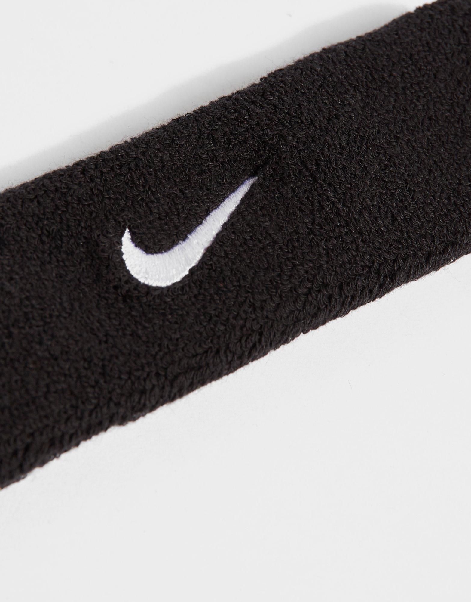 Дамски фитнес аксесоари NIKE ЛЕНТА SWOOSH H/B BLK/WHT NIKE HEAD/WRIST BANDS NN07010 Черен