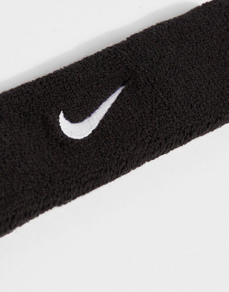 NIKE OPASKA SWOOSH H/B BLK/WHT NIKE HEAD/WRIST BANDS