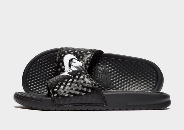 nike benassi just do it slides women's pink