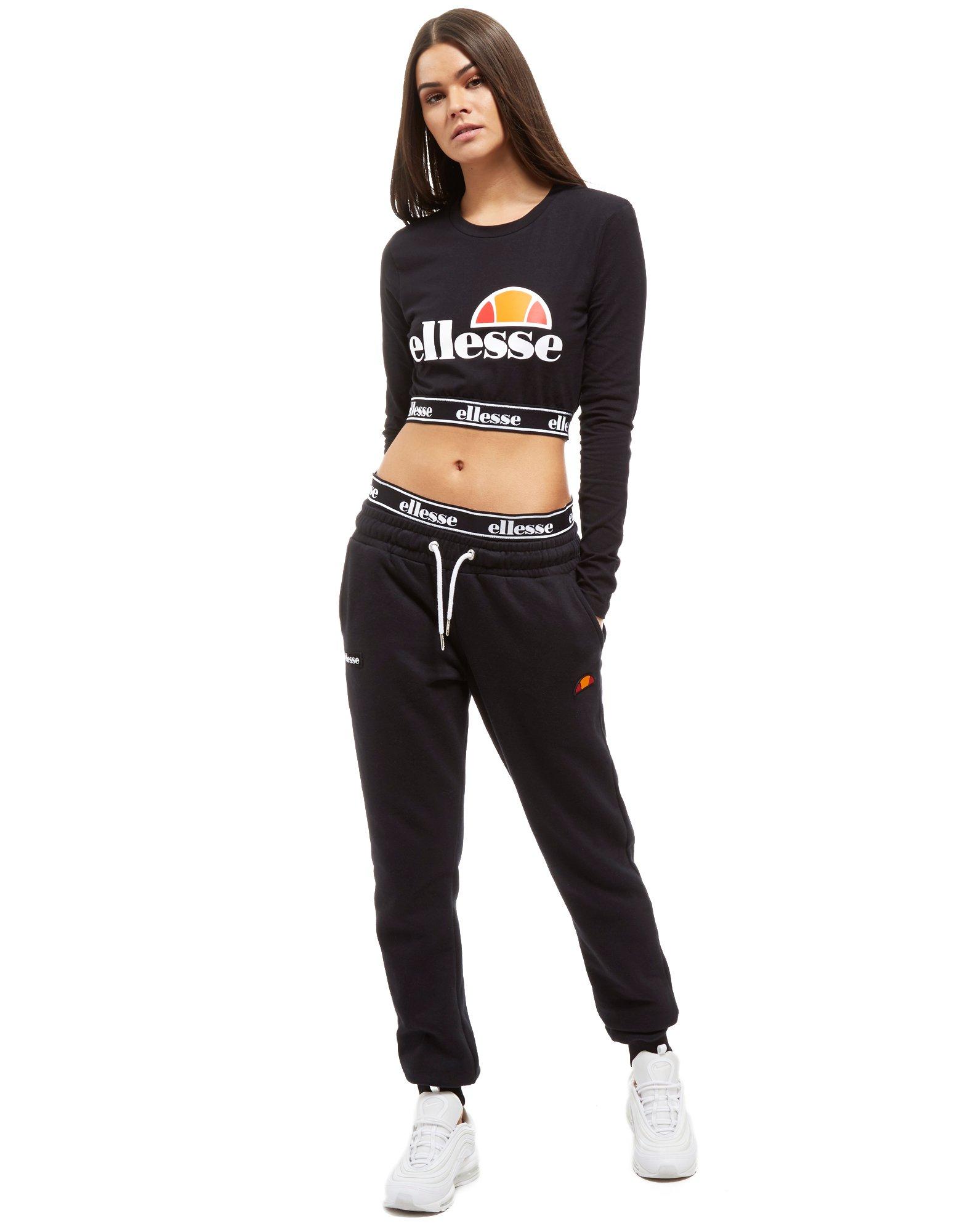 ellesse tape crop hoodie