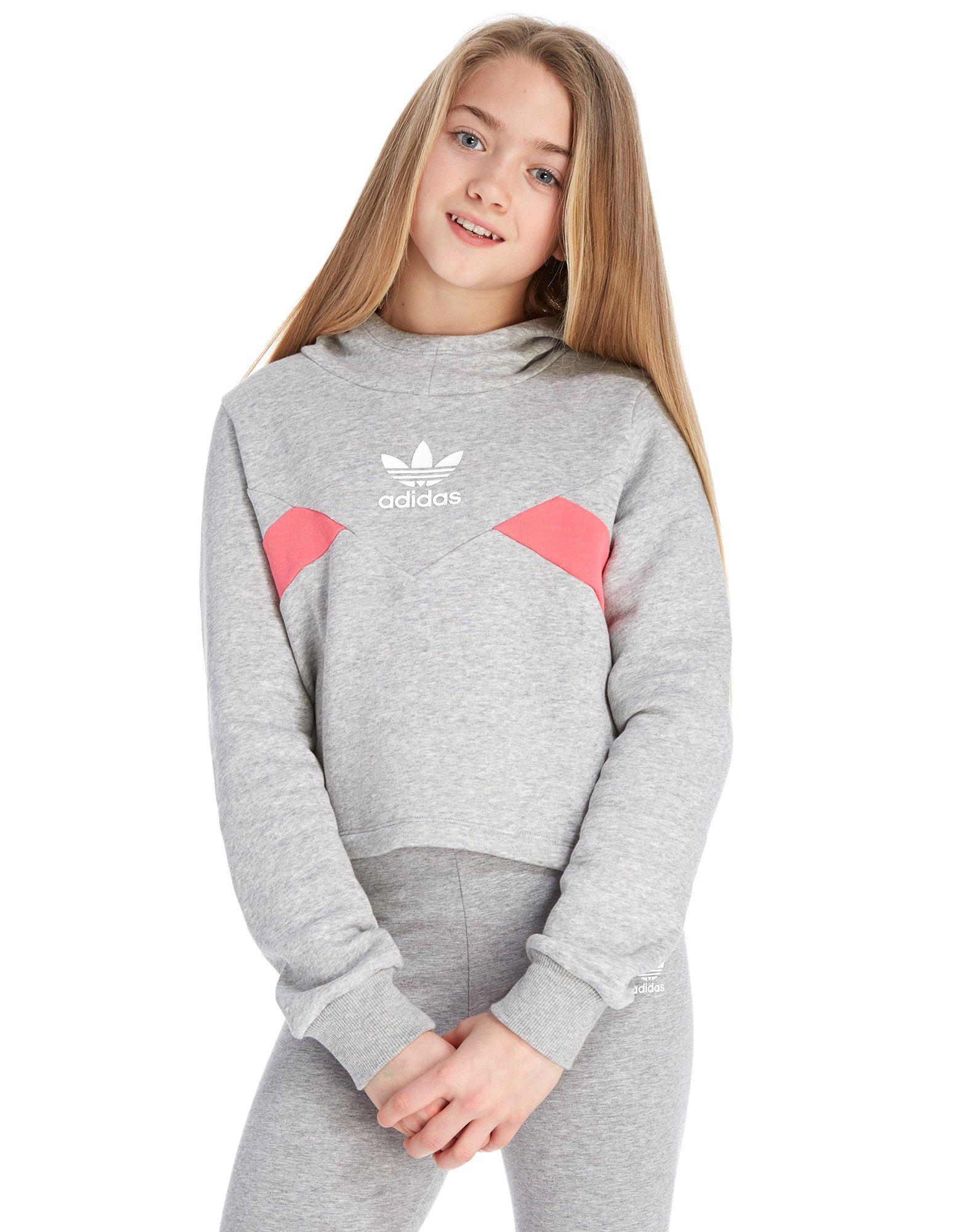 girls grey adidas hoodie