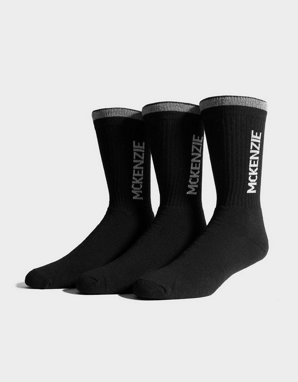 Mckenzie Zokni 3Pk Sport Blk Sock Packs