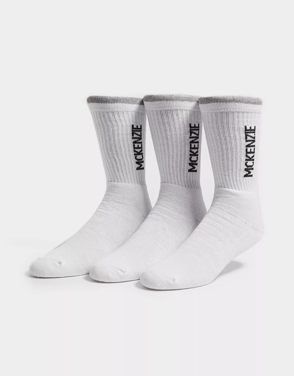 MCKENZIE ВИСОКІ ШКАРПЕТКИ 3PK SPORT SOCK WHT SOCK PACKS, фото 1 з 3