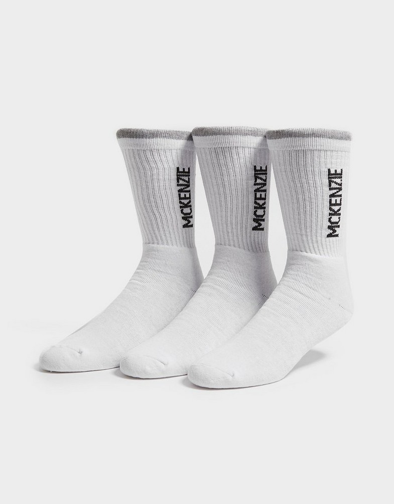 Női zokni MCKENZIE ZOKNI 3PK SPORT SOCK WHT SOCK PACKS MCKAA10126WHT Fehér