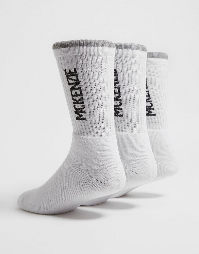 Női zokni MCKENZIE ZOKNI 3PK SPORT SOCK WHT SOCK PACKS MCKAA10126WHT Fehér