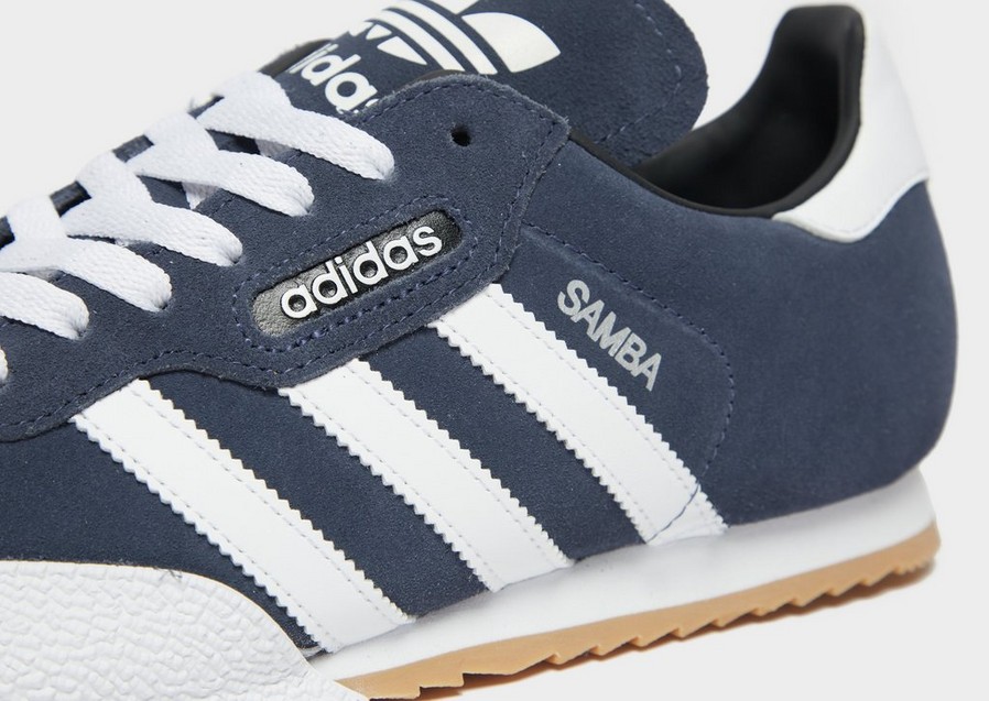 Buty sneakersy męskie ADIDAS SAMBA SUPER  019332 Granatowy
