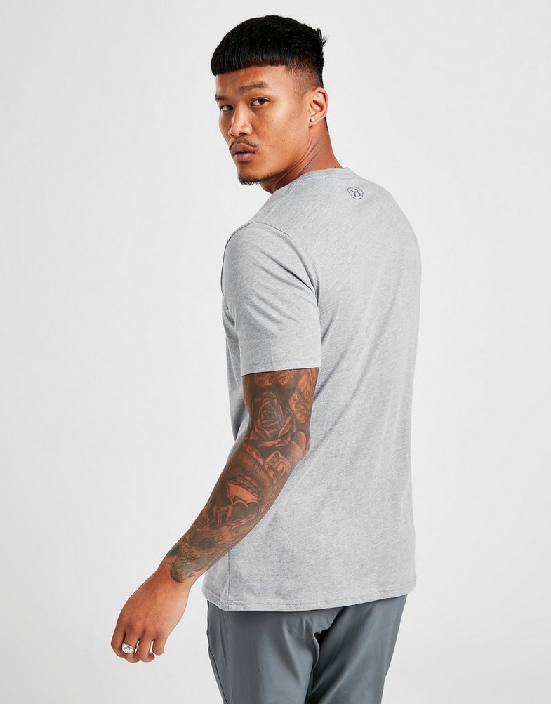 Koszulka, t-shirt męski UNDER ARMOUR KRÓTKI RĘKAW BOXED SPORTSTYLE T SHIRT 1329581-035 Szary