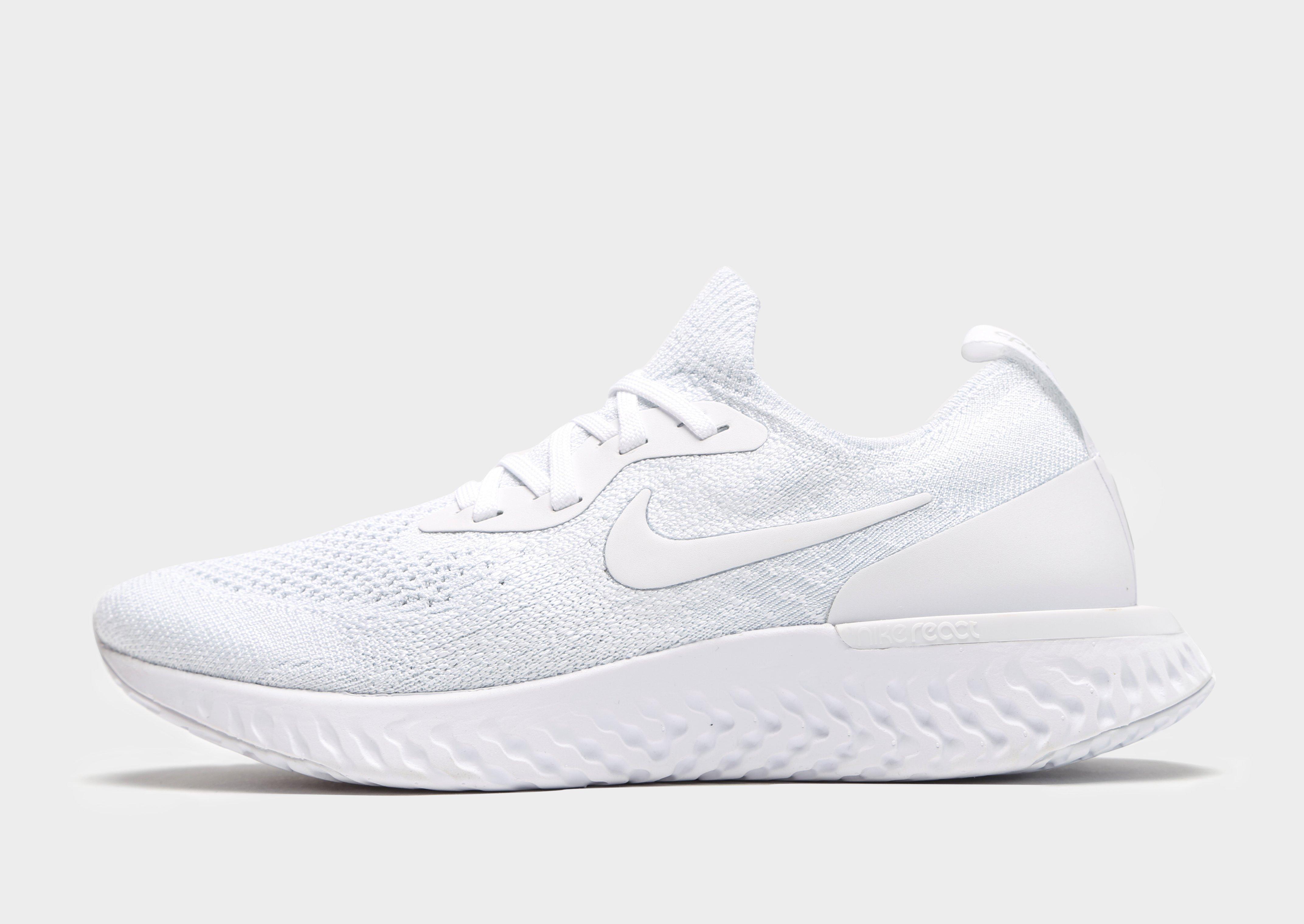 nike epic react flyknit blancas