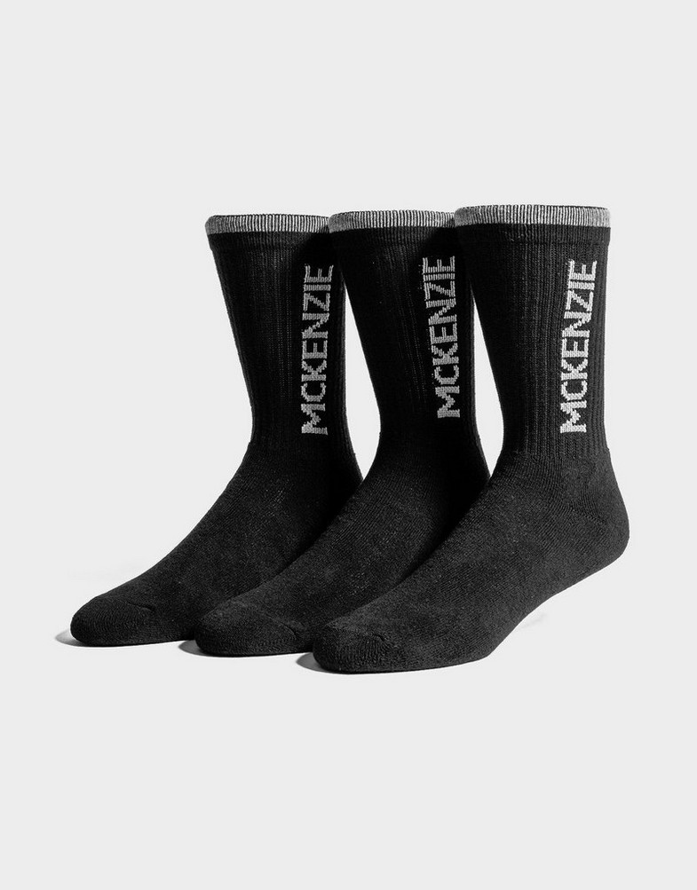 Női zokni MCKENZIE 3 PACK SPORTS SOCKS JUNIOR  MCKAA12514BLK Fekete