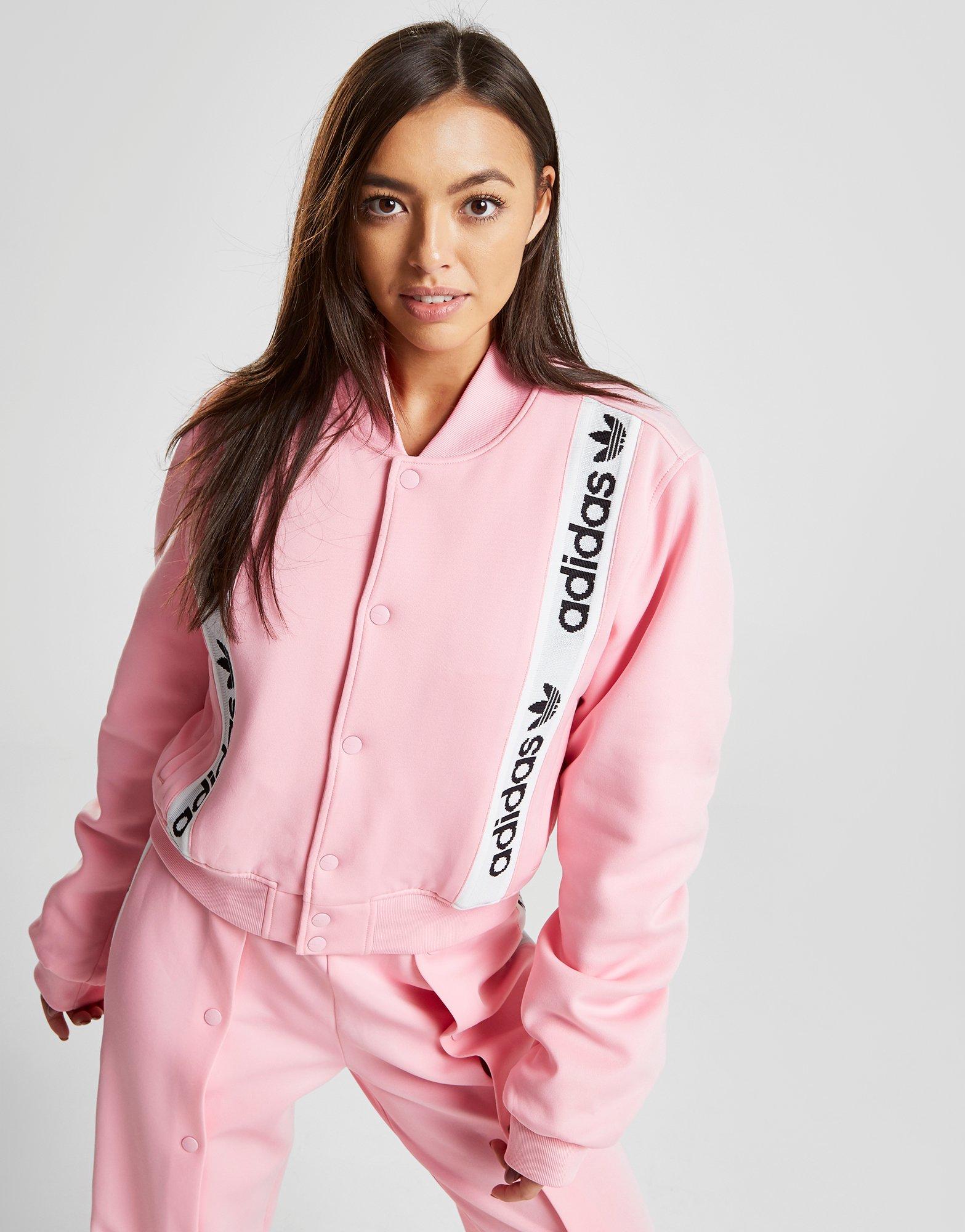 pink adidas bomber jacket