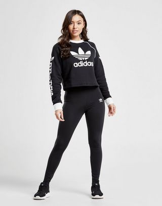 adidas Originals Linear Crop Crew Sweatshirt | JD Sports Ireland adidas Originals Linear Crop Crew Sweatshirt | JD Sports Ireland