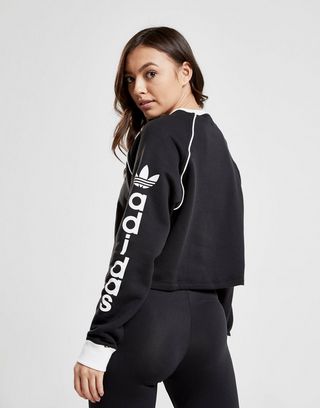 adidas Originals Linear Crop Crew Sweatshirt | JD Sports Ireland adidas Originals Linear Crop Crew Sweatshirt | JD Sports Ireland