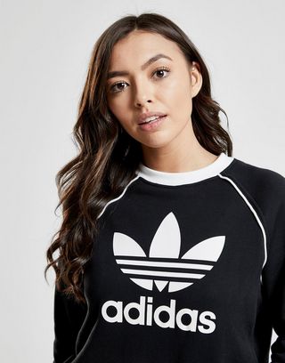 adidas Originals Linear Crop Crew Sweatshirt | JD Sports Ireland adidas Originals Linear Crop Crew Sweatshirt | JD Sports Ireland