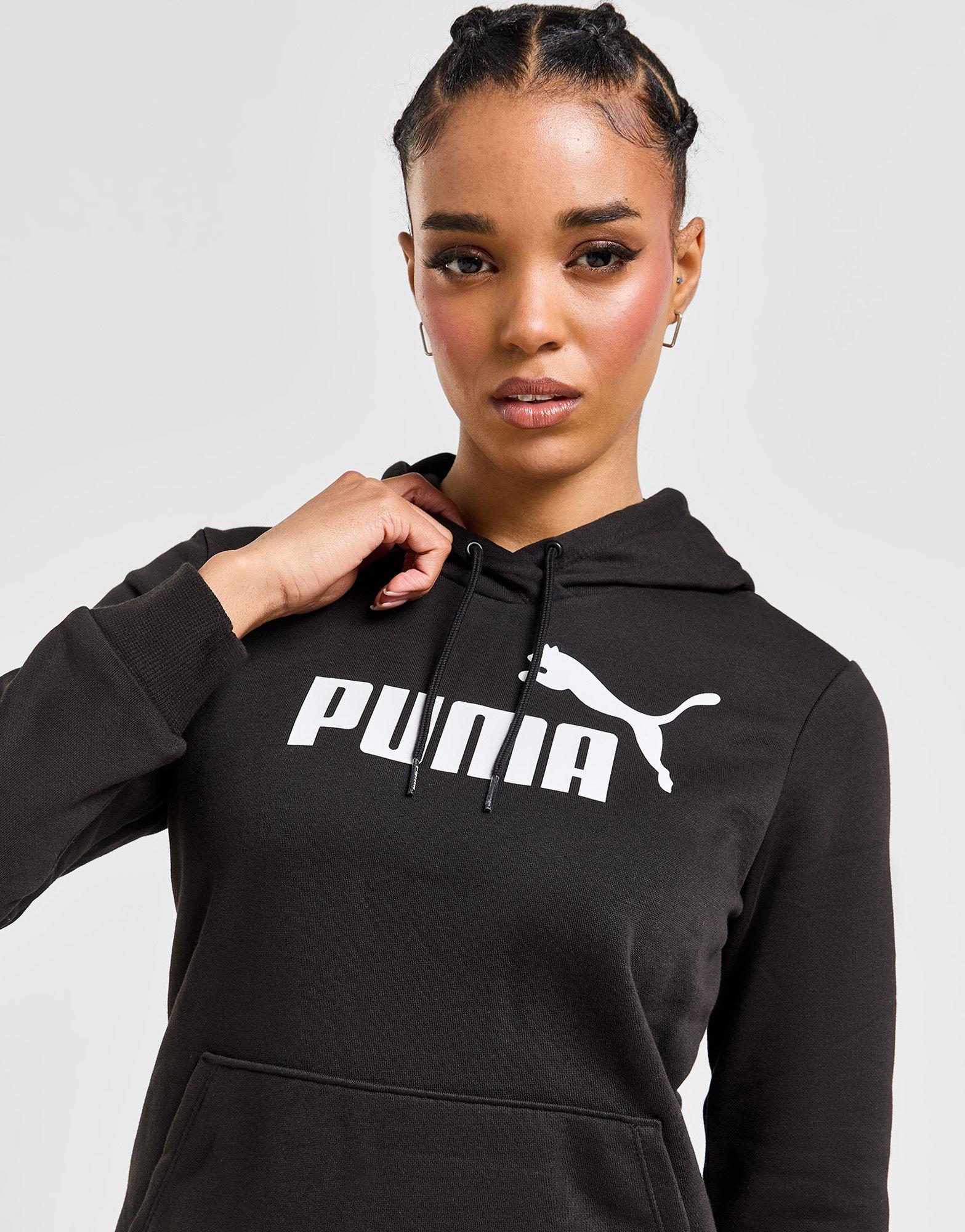 Bluză pentru femei PUMA BLUZĂ CU GLUGĂ CORE OVERHEAD HOODIE 586788 01 Negru