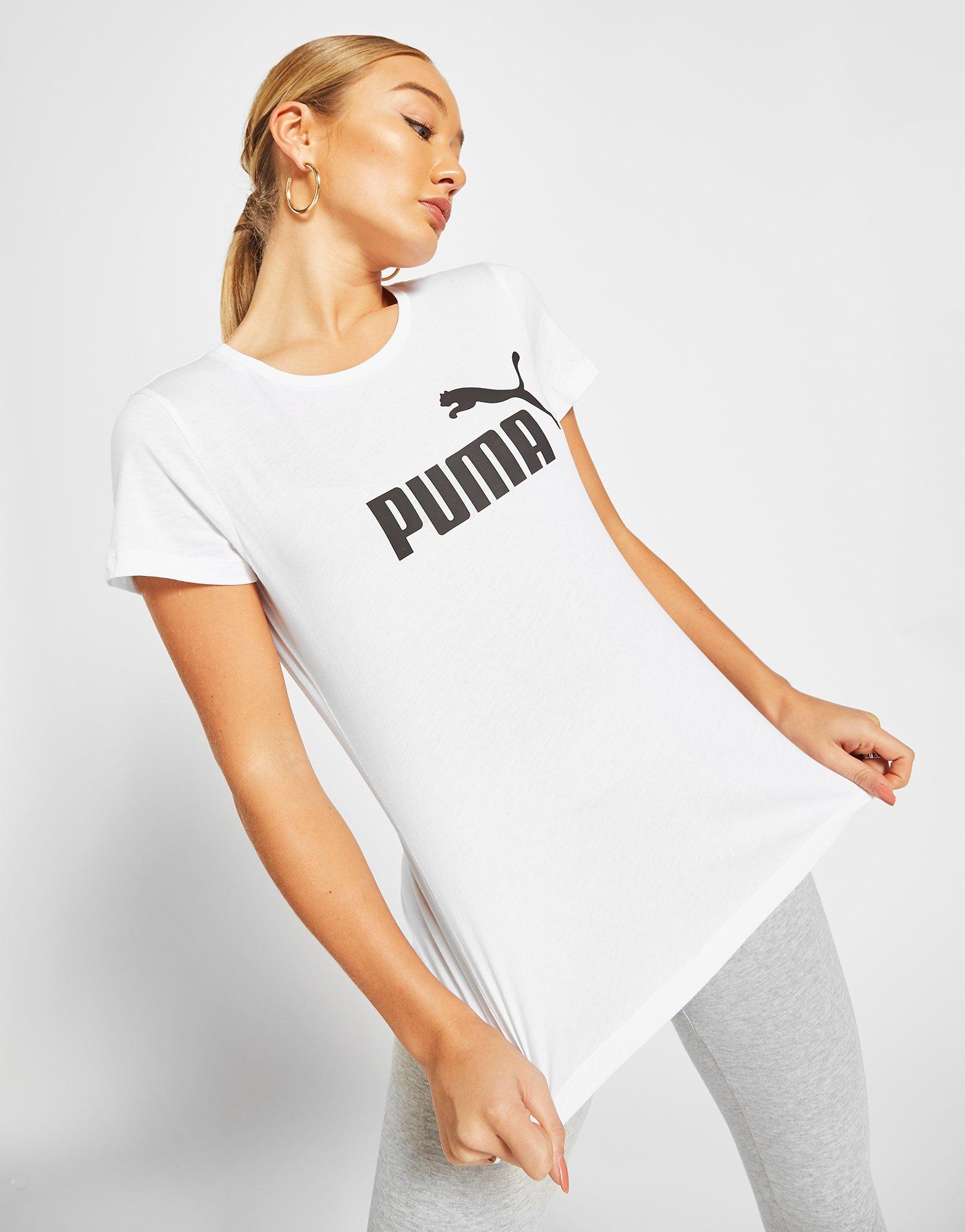 New Puma Womenâs Core T-Shirt White | eBay