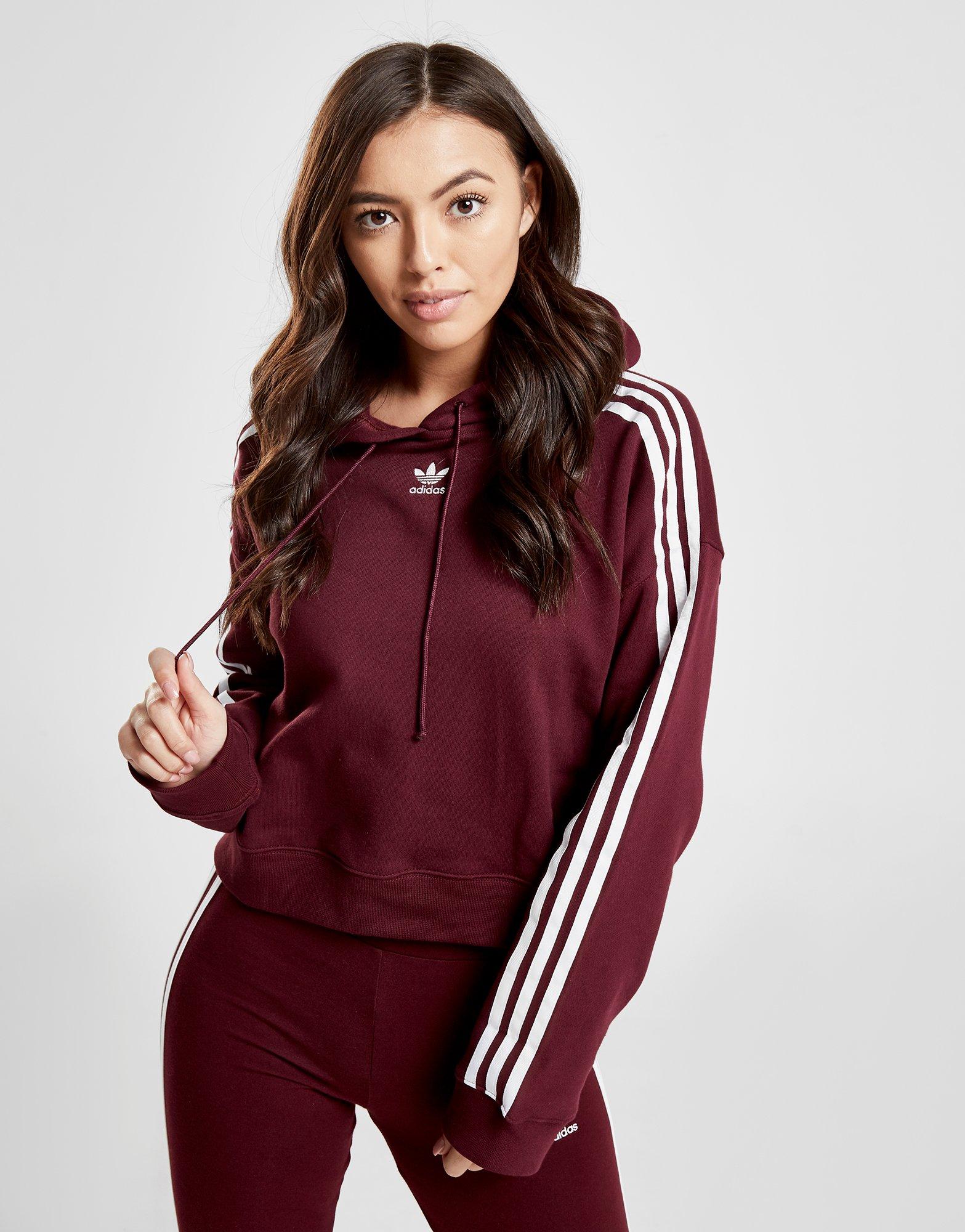 womens maroon adidas hoodie