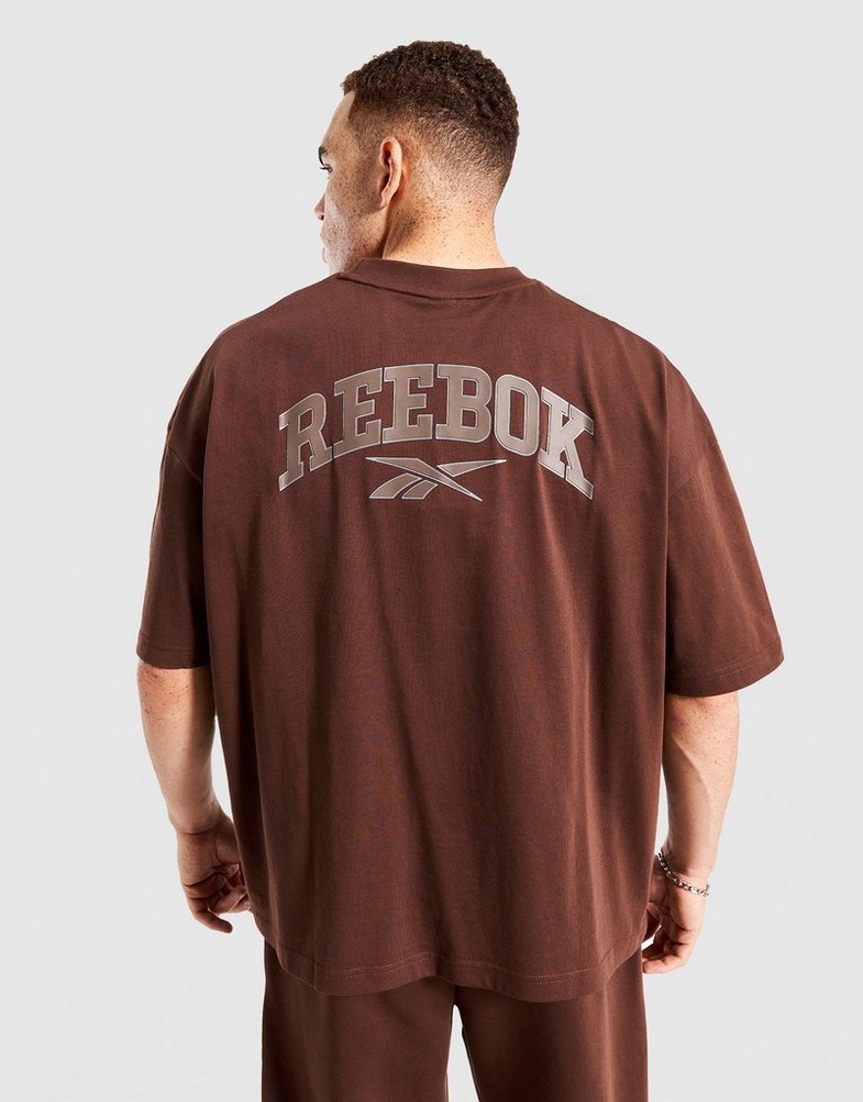 Férfi póló REEBOK PÓLÓ DANNY VARSITY 100240565 Barna