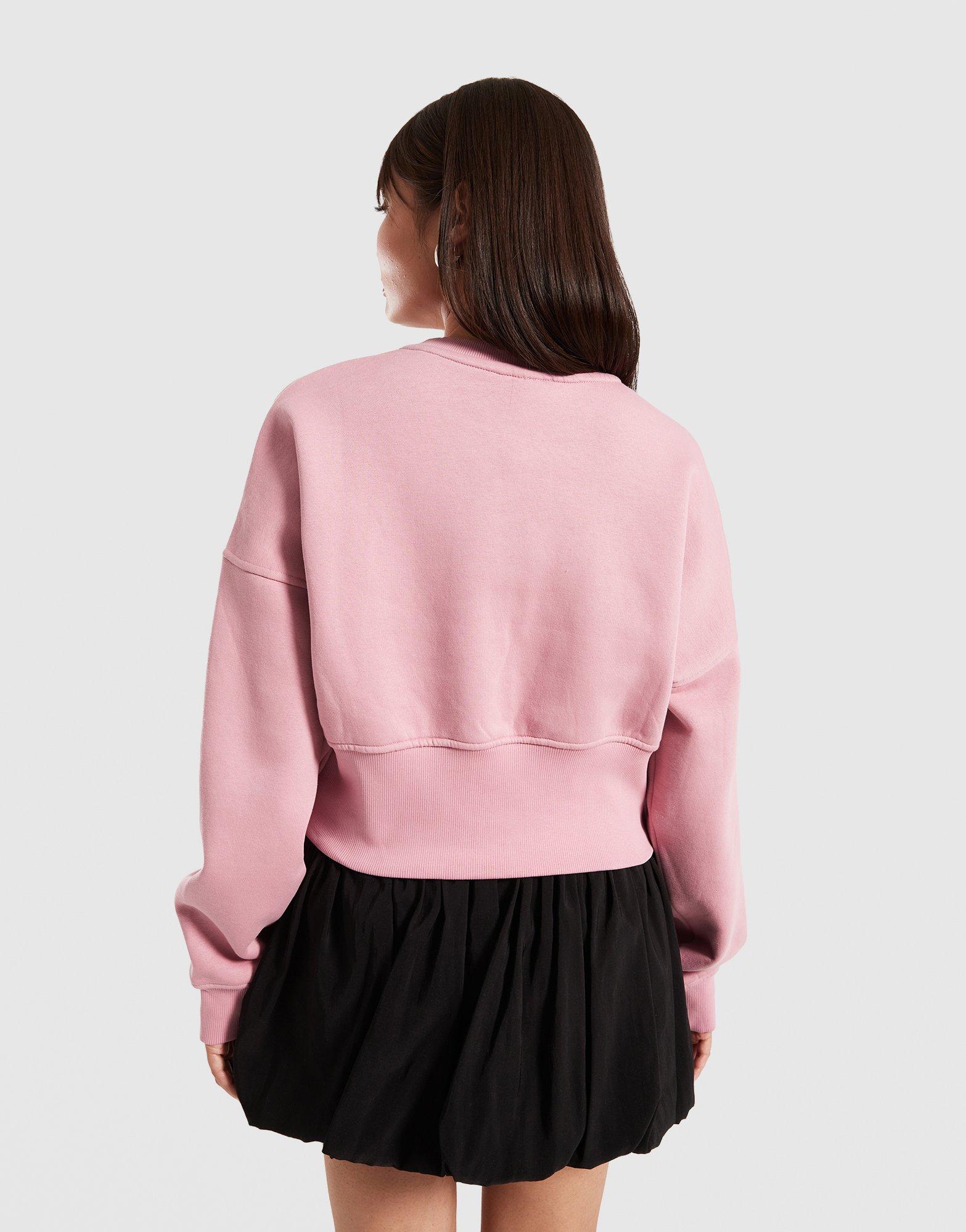 Bluza damska REEBOK BLUZA RICHARD CROPPED CREWNECK SWEATSHIRT 100241207 Różowy