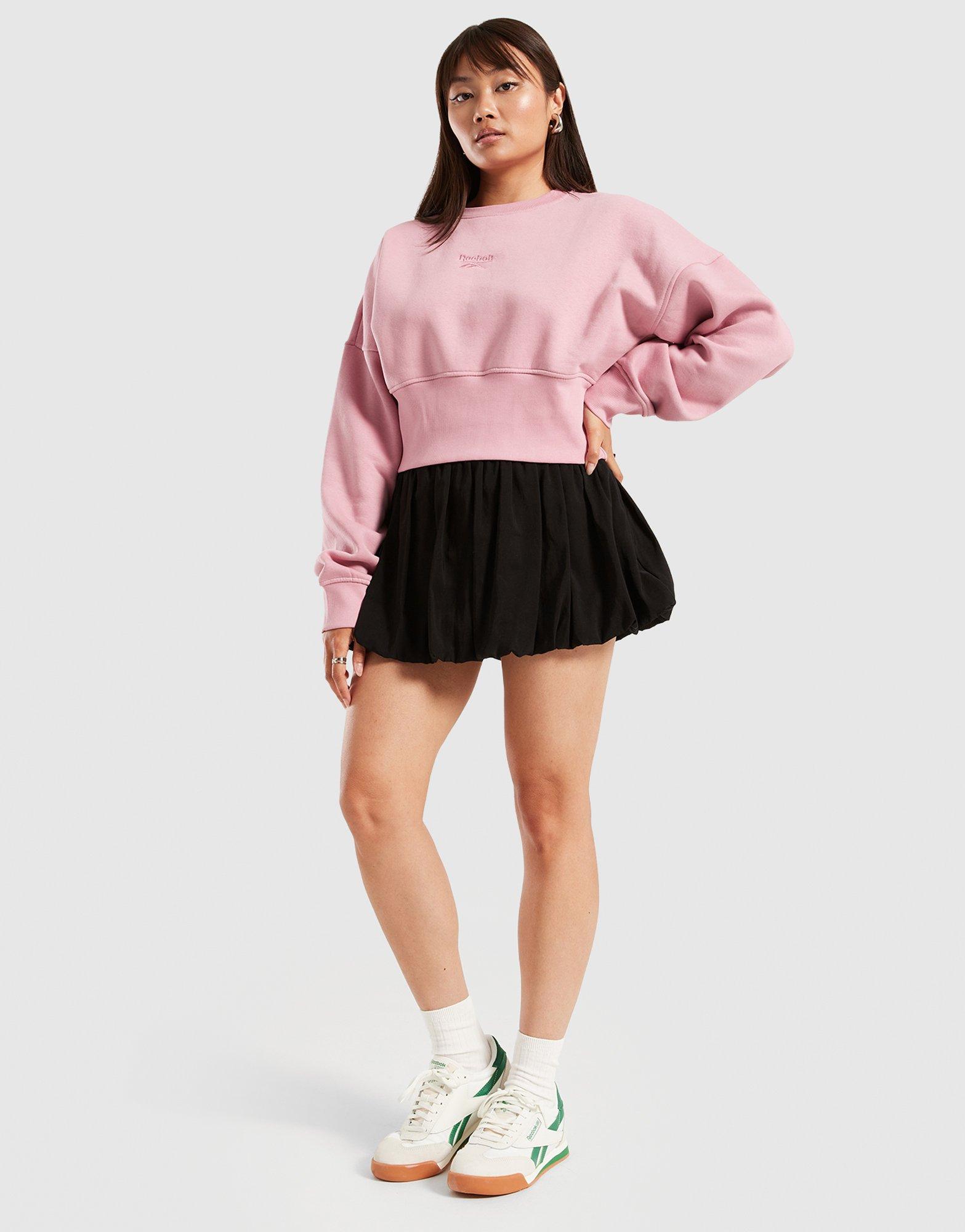Bluza damska REEBOK BLUZA RICHARD CROPPED CREWNECK SWEATSHIRT 100241207 Różowy