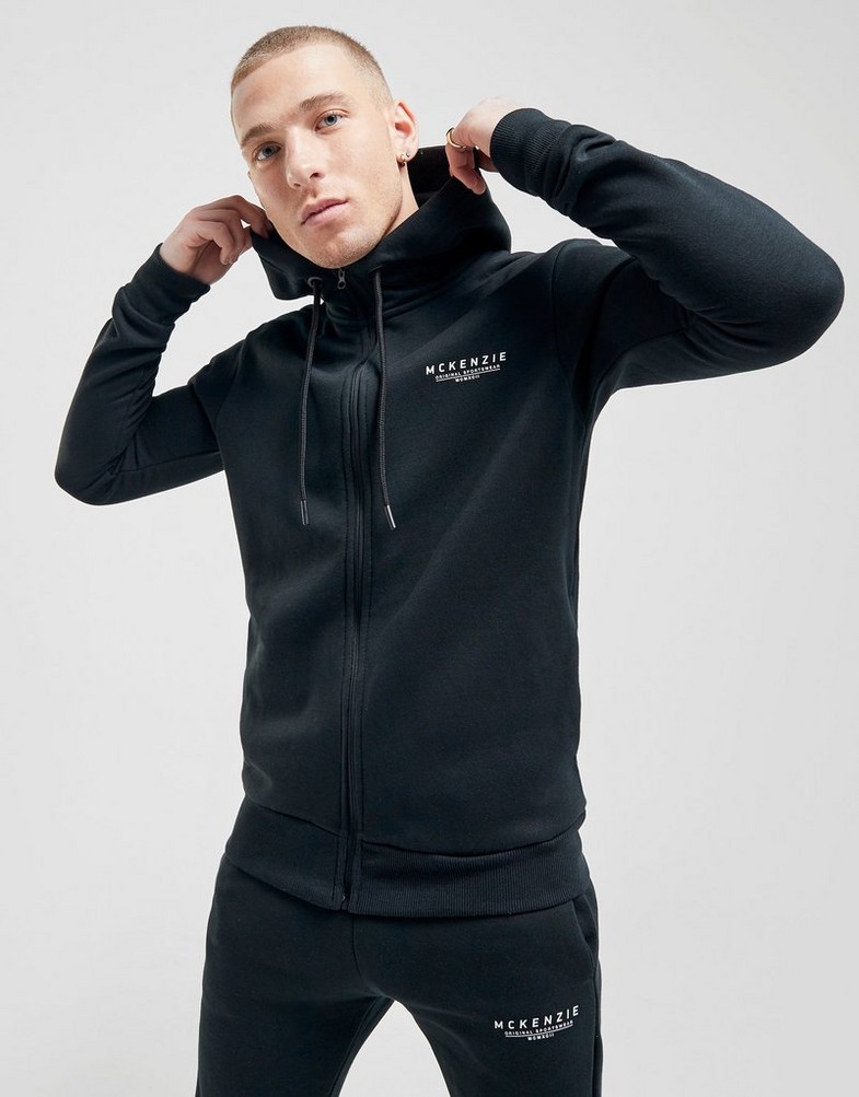 Bluza męska MCKENZIE ESSENTIAL ZIP THROUGH HOODIE MEN'S  MCKTM12793 Czarny