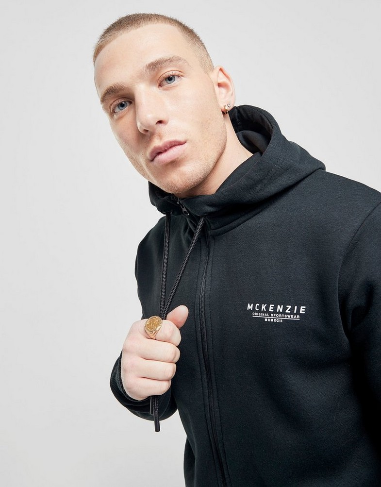 Bluza męska MCKENZIE ESSENTIAL ZIP THROUGH HOODIE MEN'S  MCKTM12793 Czarny