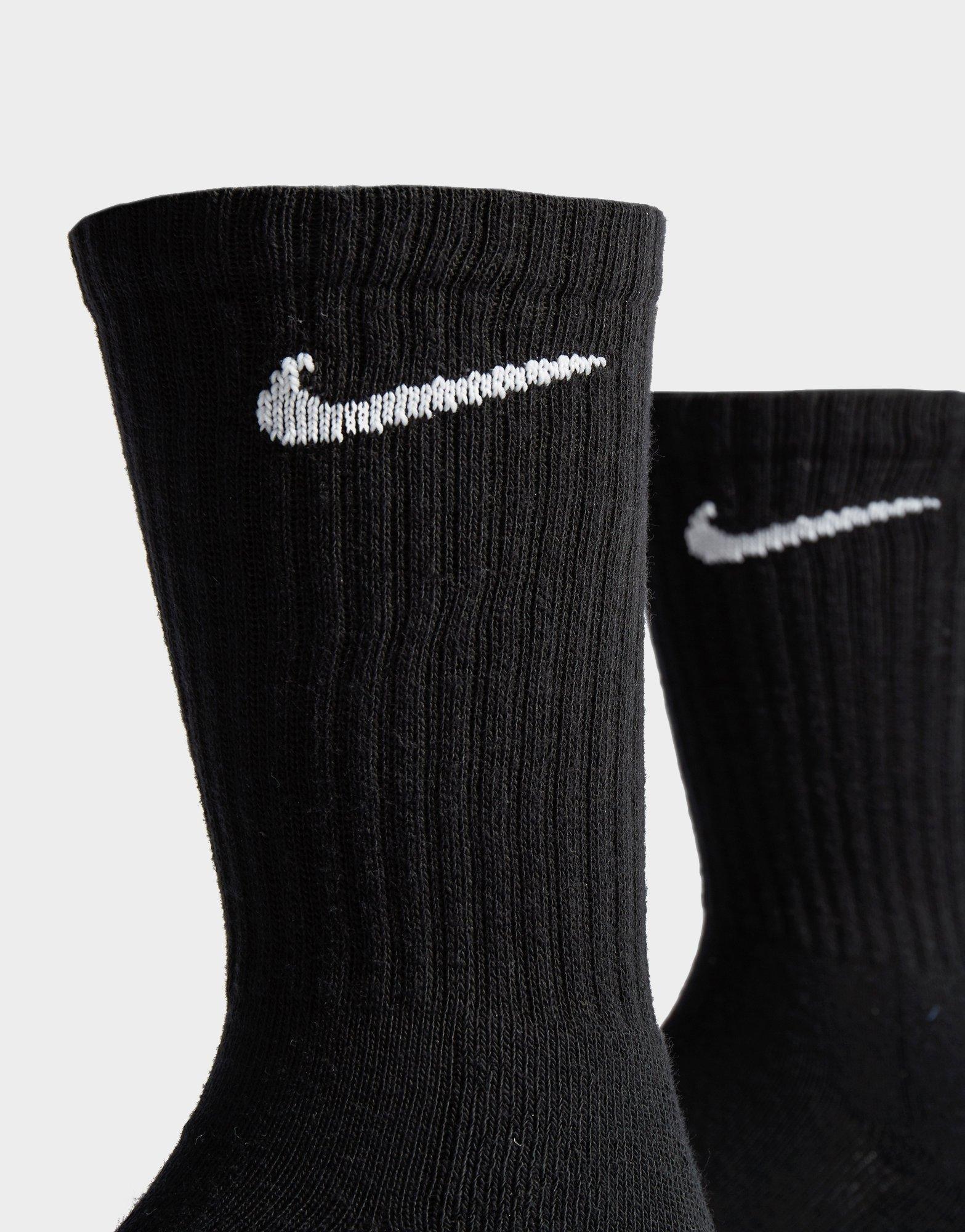 Skarpetki damskie NIKE 3-PACK CUSHIONED CREW SOCKS  SX7664-010 Czarny