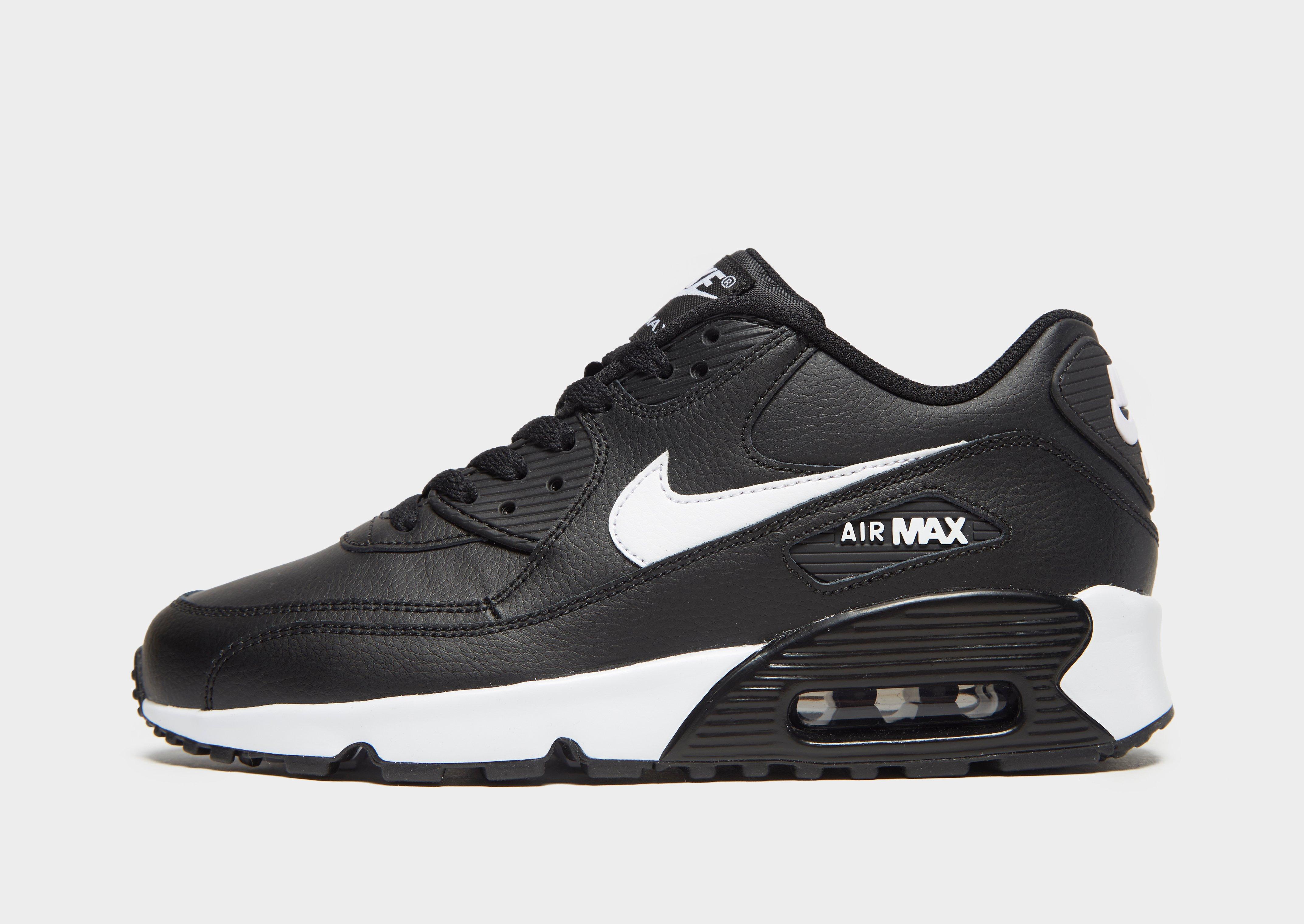 nike air max 90 junior black and white