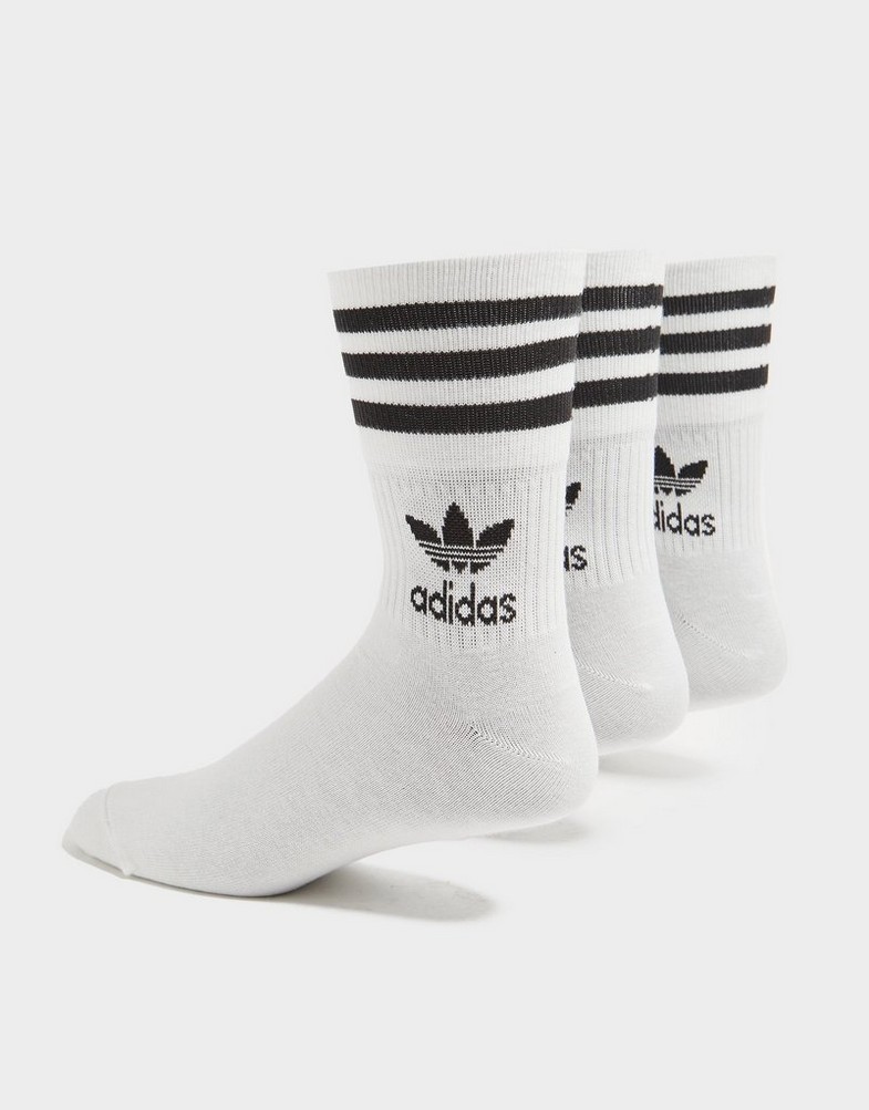 Skarpetki damskie ADIDAS 3 PACK SOLID MID CREW SOCKS  GD3575 Biały