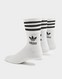 ADIDAS 3 PACK SOLID MID CREW SOCKS 