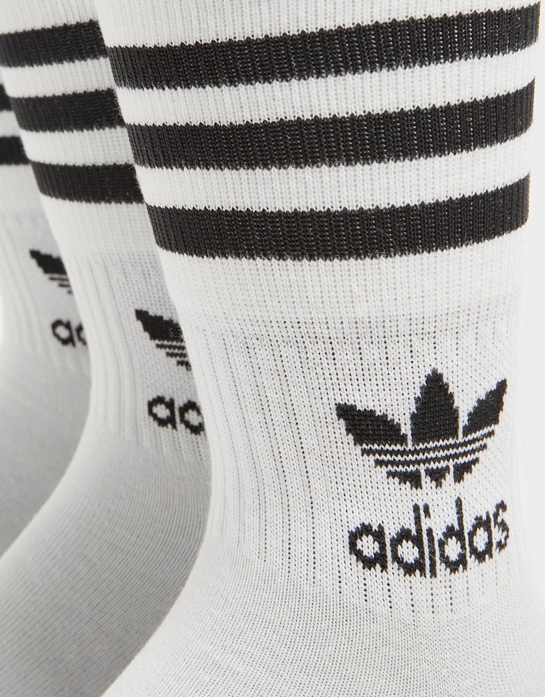 Skarpetki damskie ADIDAS 3 PACK SOLID MID CREW SOCKS  GD3575 Biały