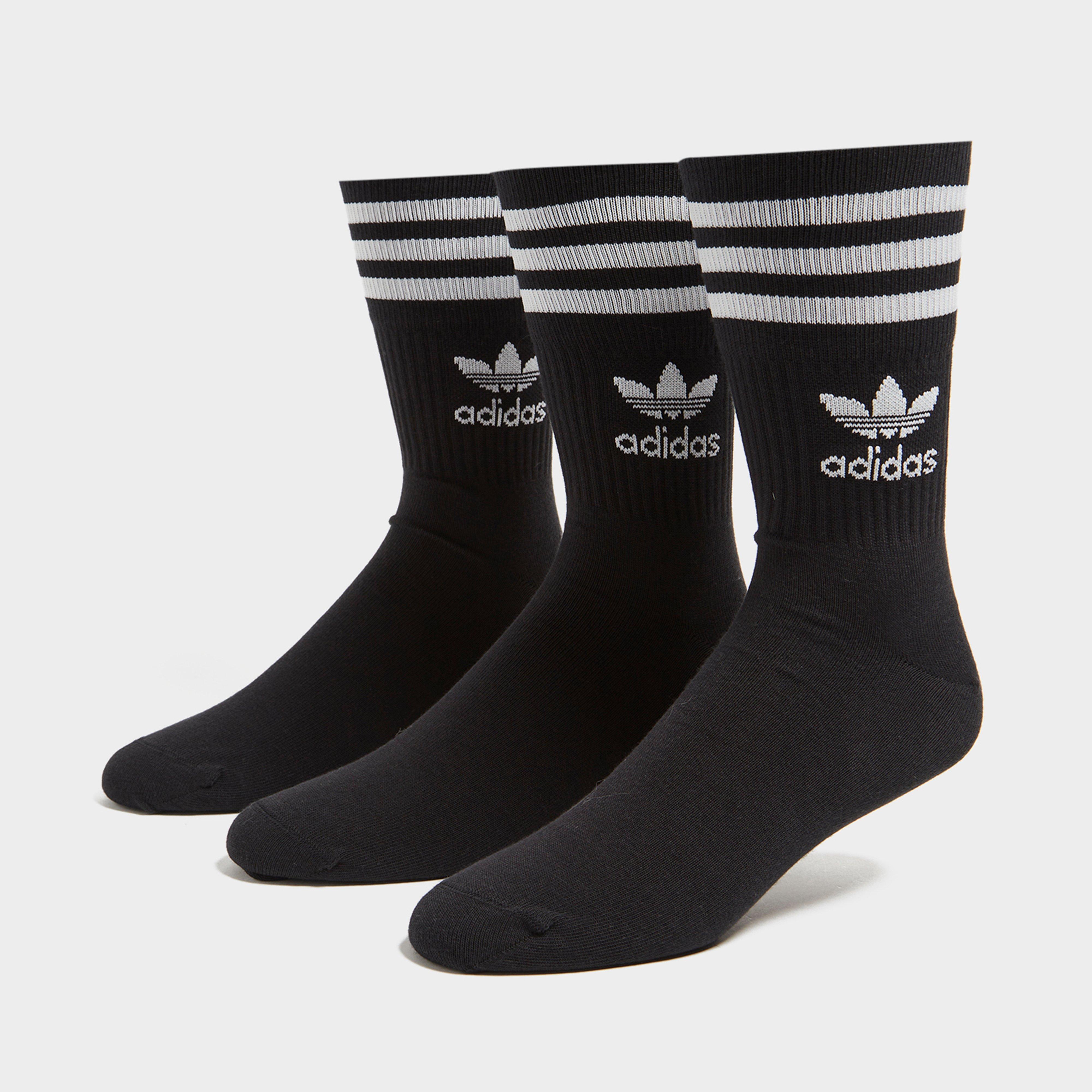 Дамски чорапи ADIDAS 3 PACK SOLID MID CREW SOCKS 