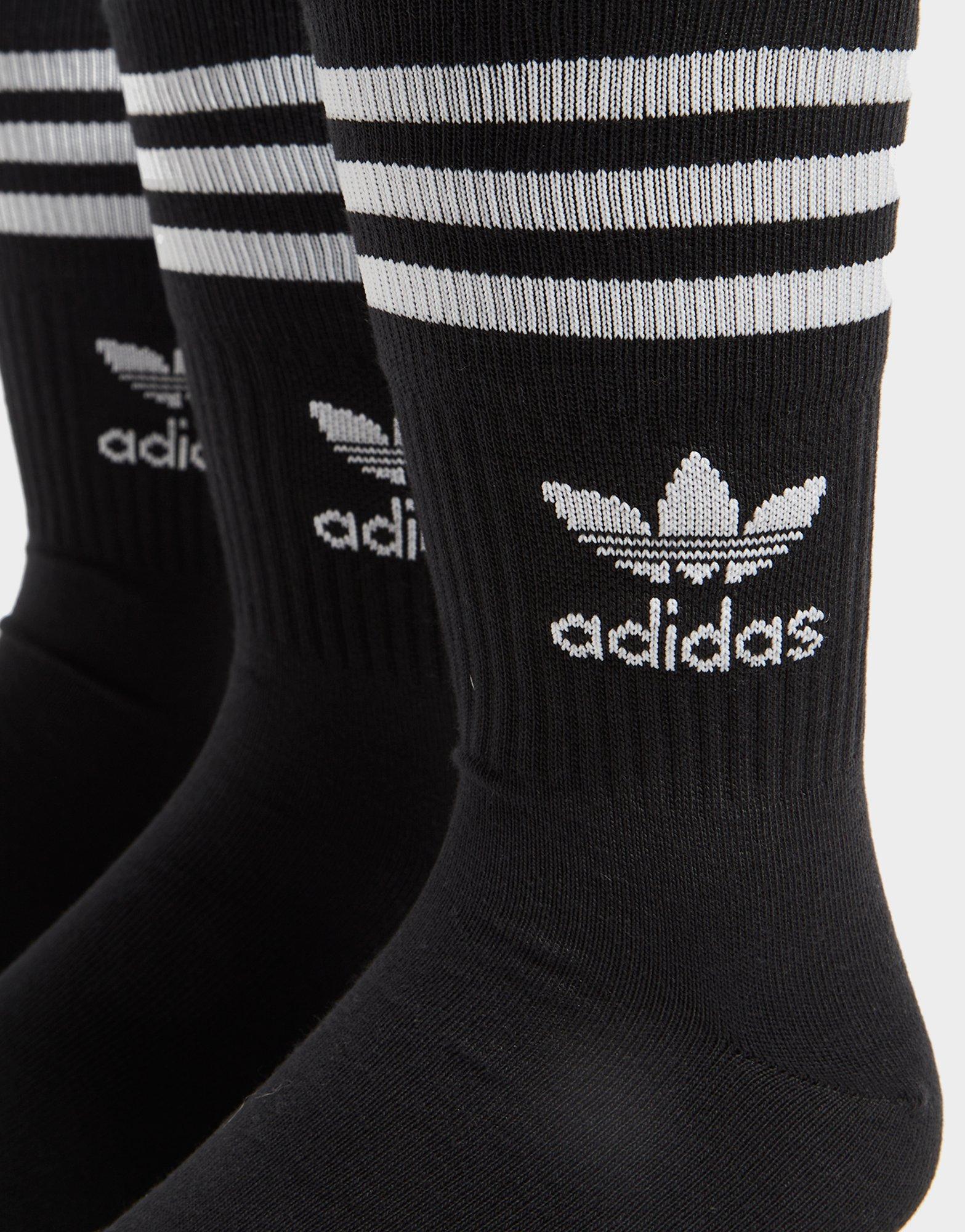 Ženske čarape ADIDAS 3 PACK SOLID MID CREW SOCKS  GD3576 crna