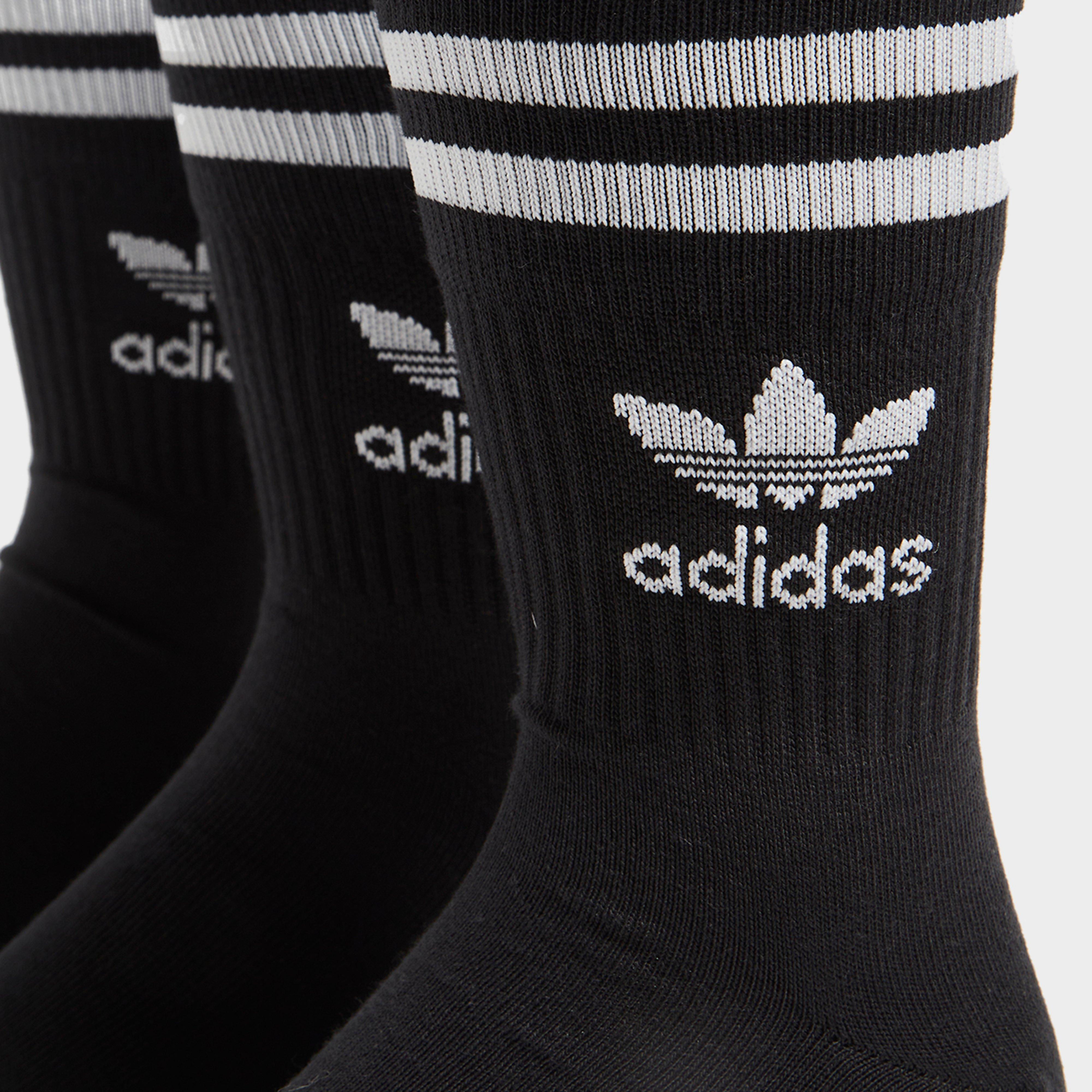 Дамски чорапи ADIDAS 3 PACK SOLID MID CREW SOCKS 