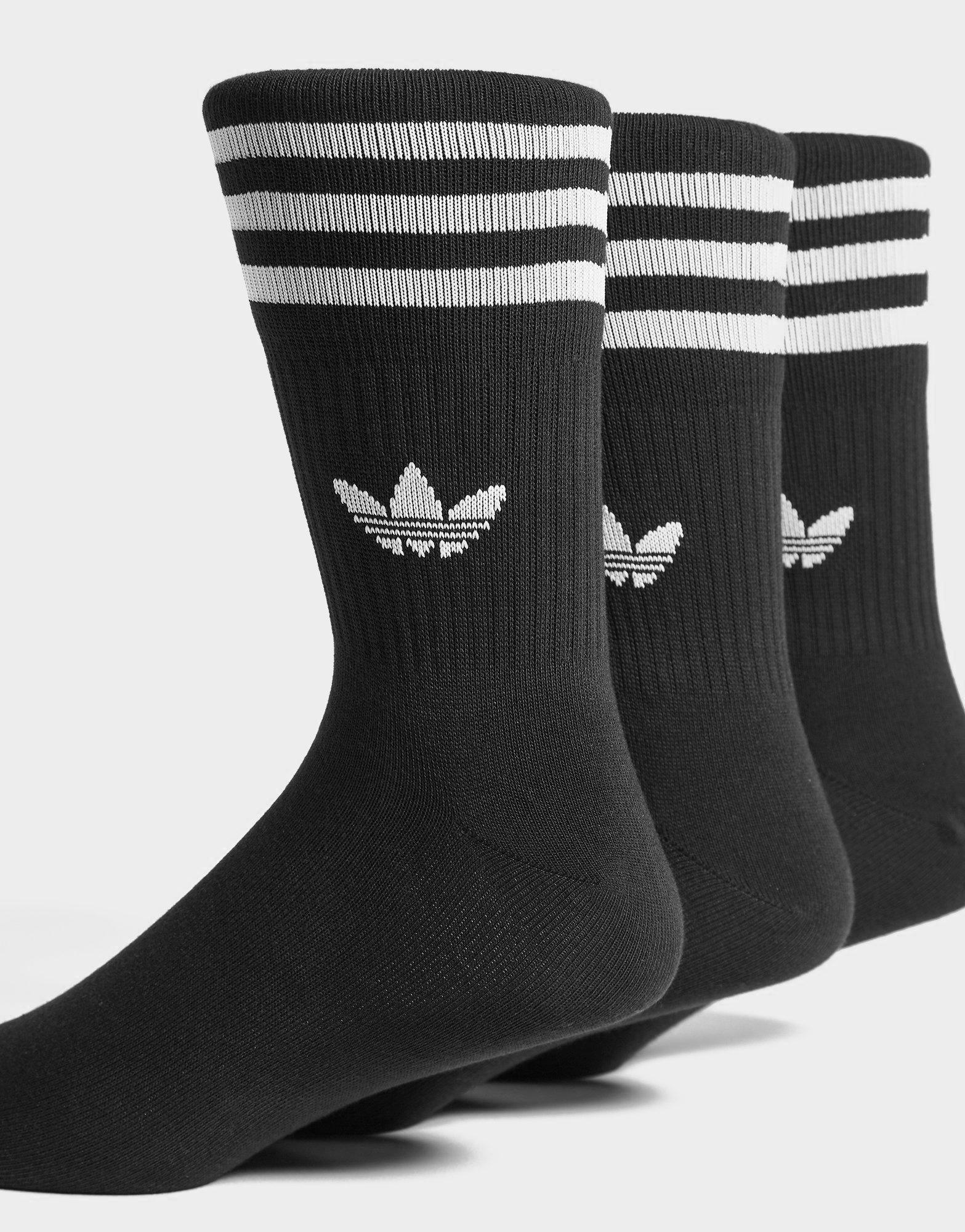 Ženske čarape ADIDAS 3 PACK SOLID MID CREW SOCKS  GD3576 crna