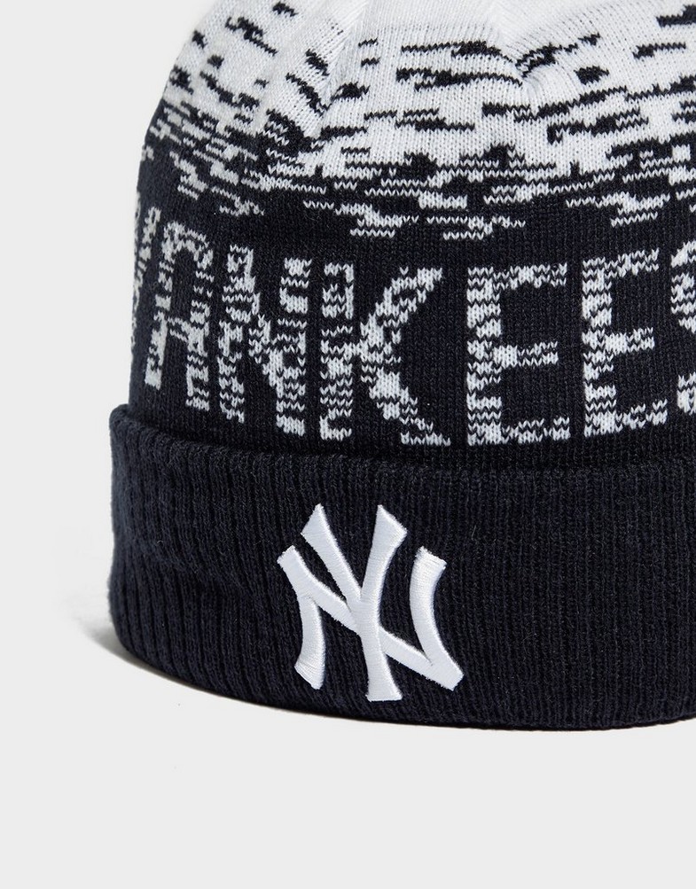 Чоловічі зимові шапки NEW ERA MLB SIDELINE NEW YORK YANKEES POM BEANIE NEW YORK YA 80536115 Чорний