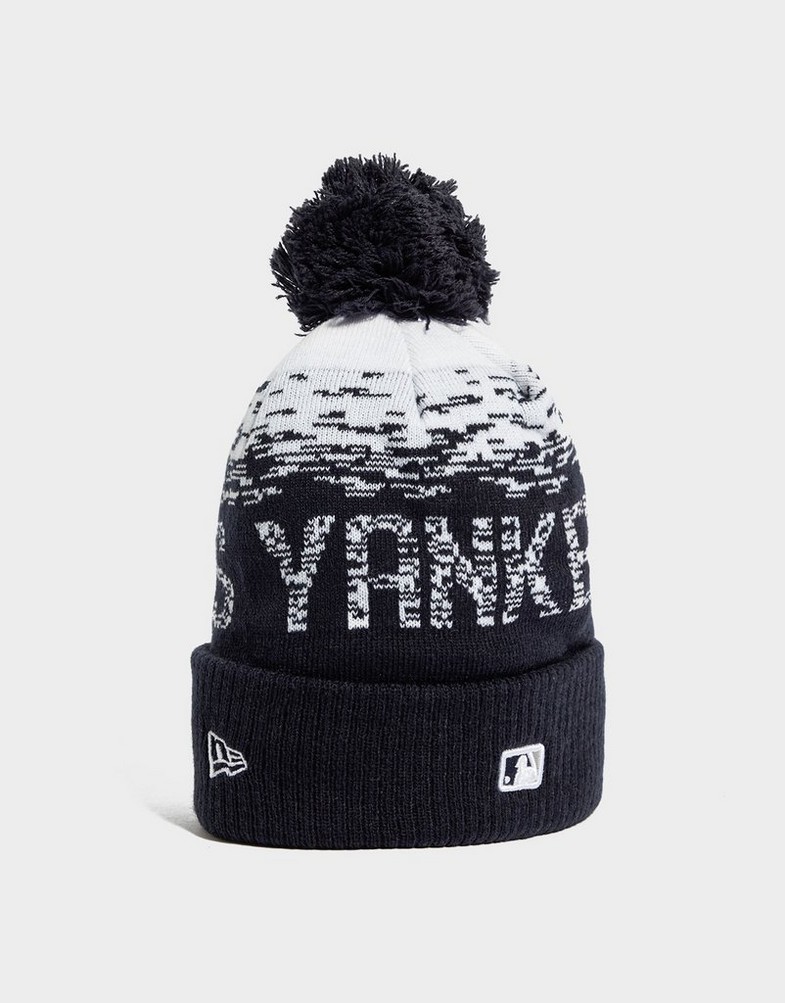 Чоловічі зимові шапки NEW ERA MLB SIDELINE NEW YORK YANKEES POM BEANIE NEW YORK YA 80536115 Чорний