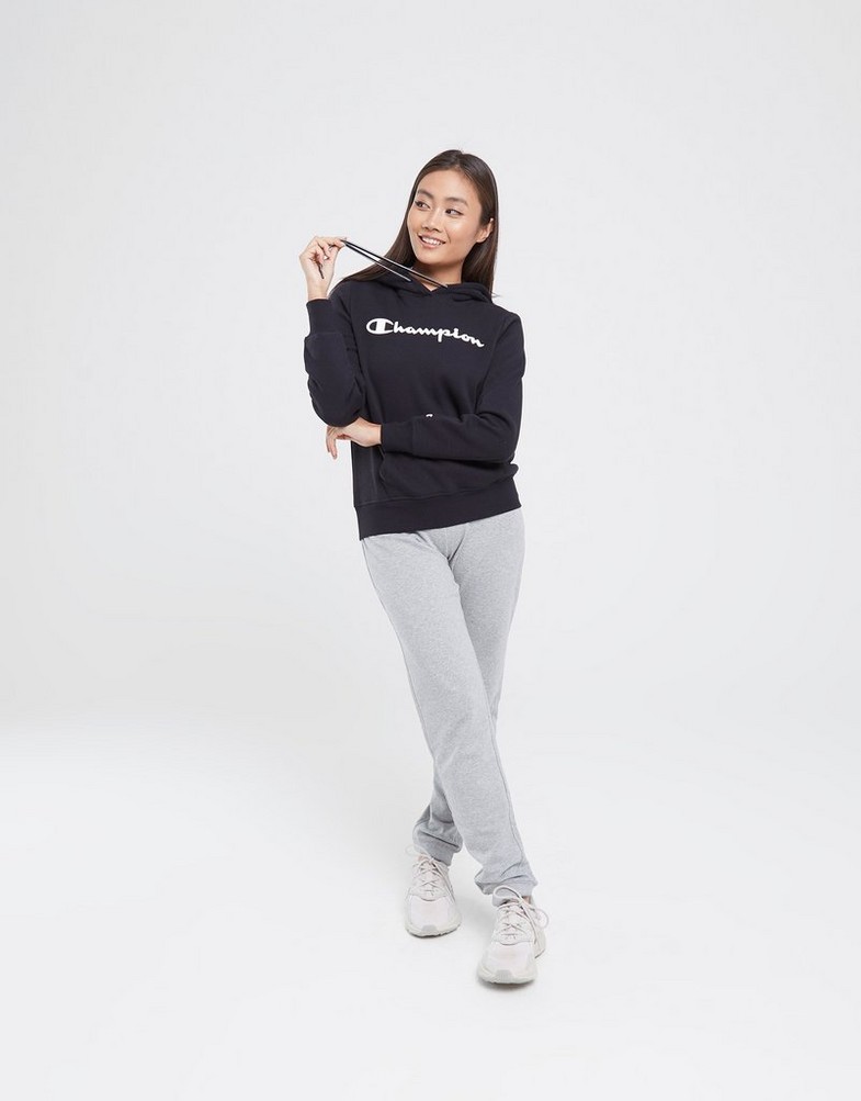 Női pulóver CHAMPION PULÓVER KAPUCNIS HOODED SWEATSHIRT 113207KK001 Fekete
