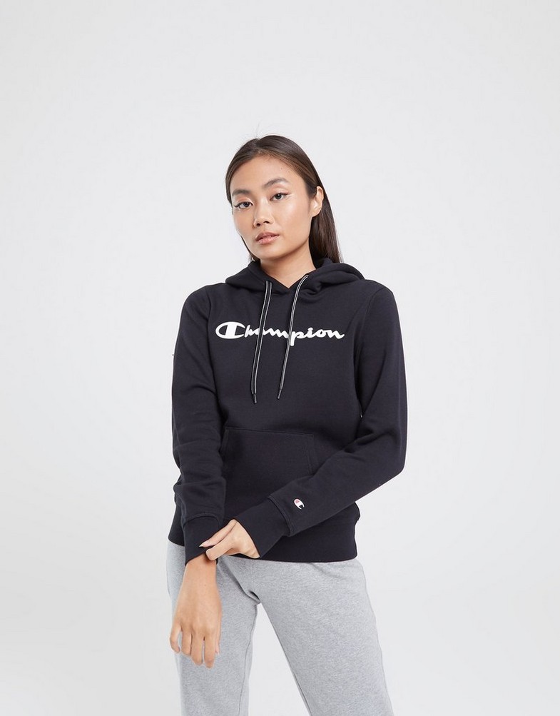 Női pulóver CHAMPION PULÓVER KAPUCNIS HOODED SWEATSHIRT 113207KK001 Fekete