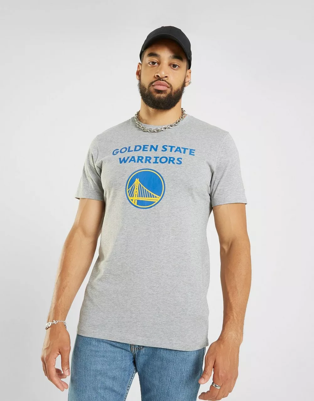 NEW ERA ФУТБОЛКА SS NBA LOGO GOLDEN STATE WARRIORS LIGHT GRE, фото 1 з 4