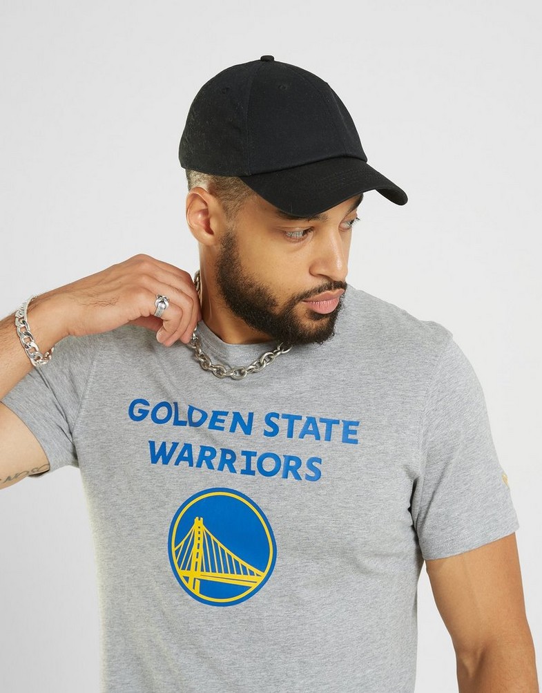 Чоловічі футболки NEW ERA ФУТБОЛКА SS NBA LOGO GOLDEN STATE WARRIORS LIGHT GRE 11530753 Сірий