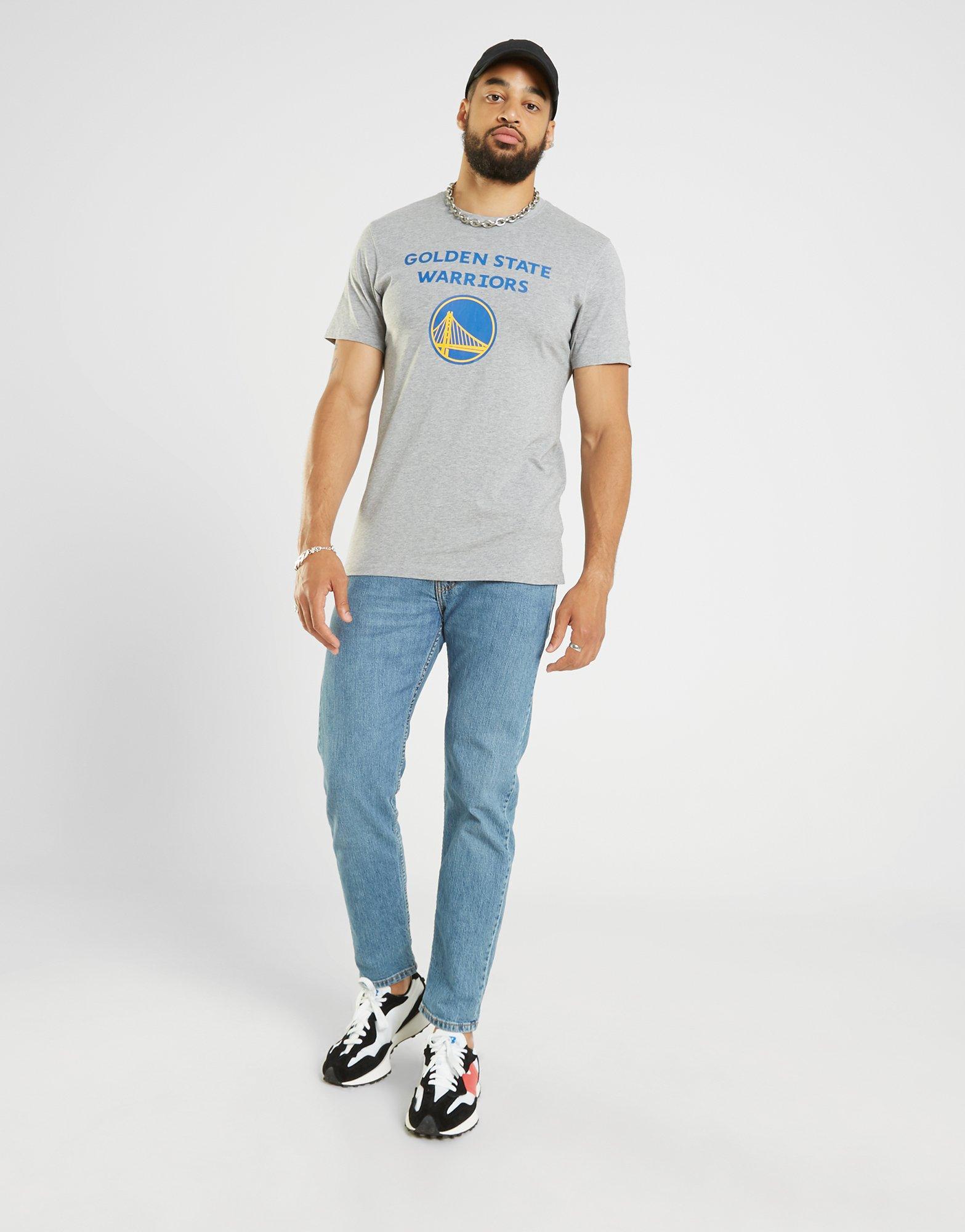 Férfi póló NEW ERA PÓLÓ SS NBA LOGO GOLDEN STATE WARRIORS LIGHT GREY HE 11530753 Szürke