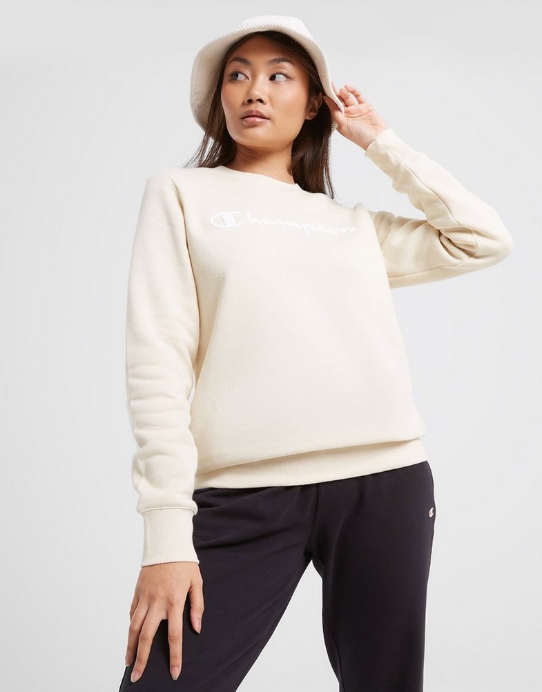 Bluza damska CHAMPION BLUZA CREWNECK SWEATSHIRT 115391YS014 Beżowy