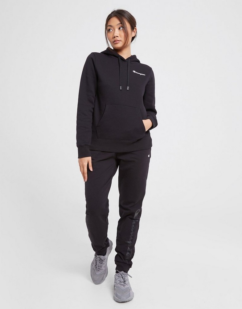Női pulóver CHAMPION PULÓVER KAPUCNIS HOODED SWEATSHIRT 115395KK001 Fekete
