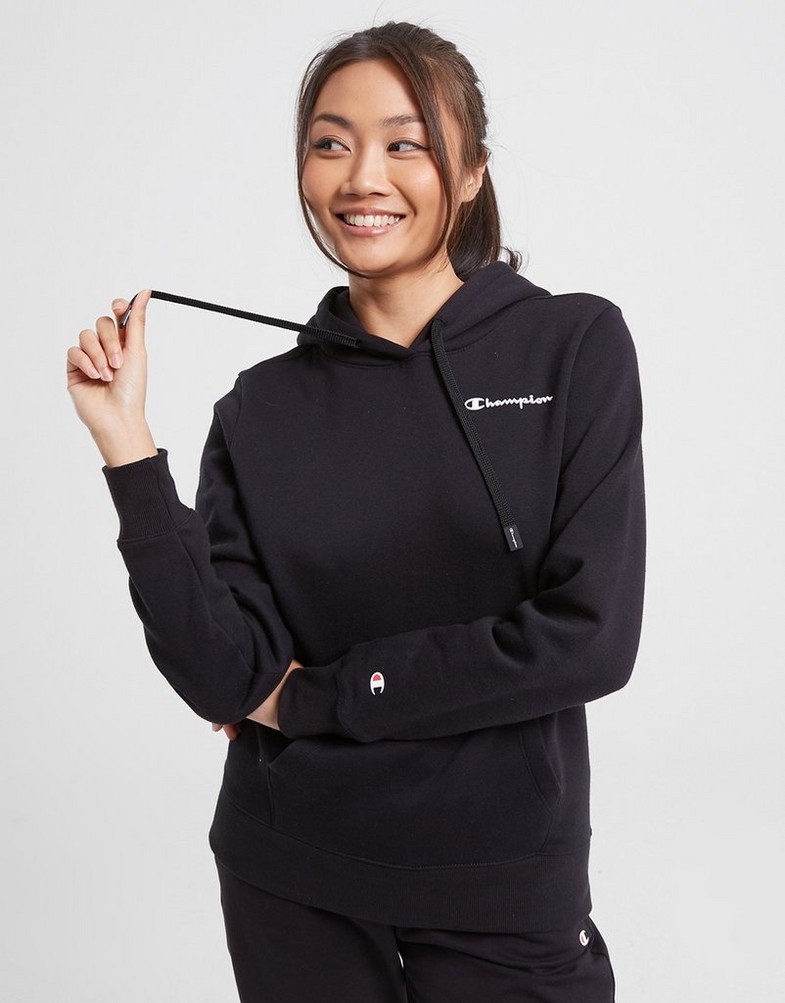 Női pulóver CHAMPION PULÓVER KAPUCNIS HOODED SWEATSHIRT 115395KK001 Fekete