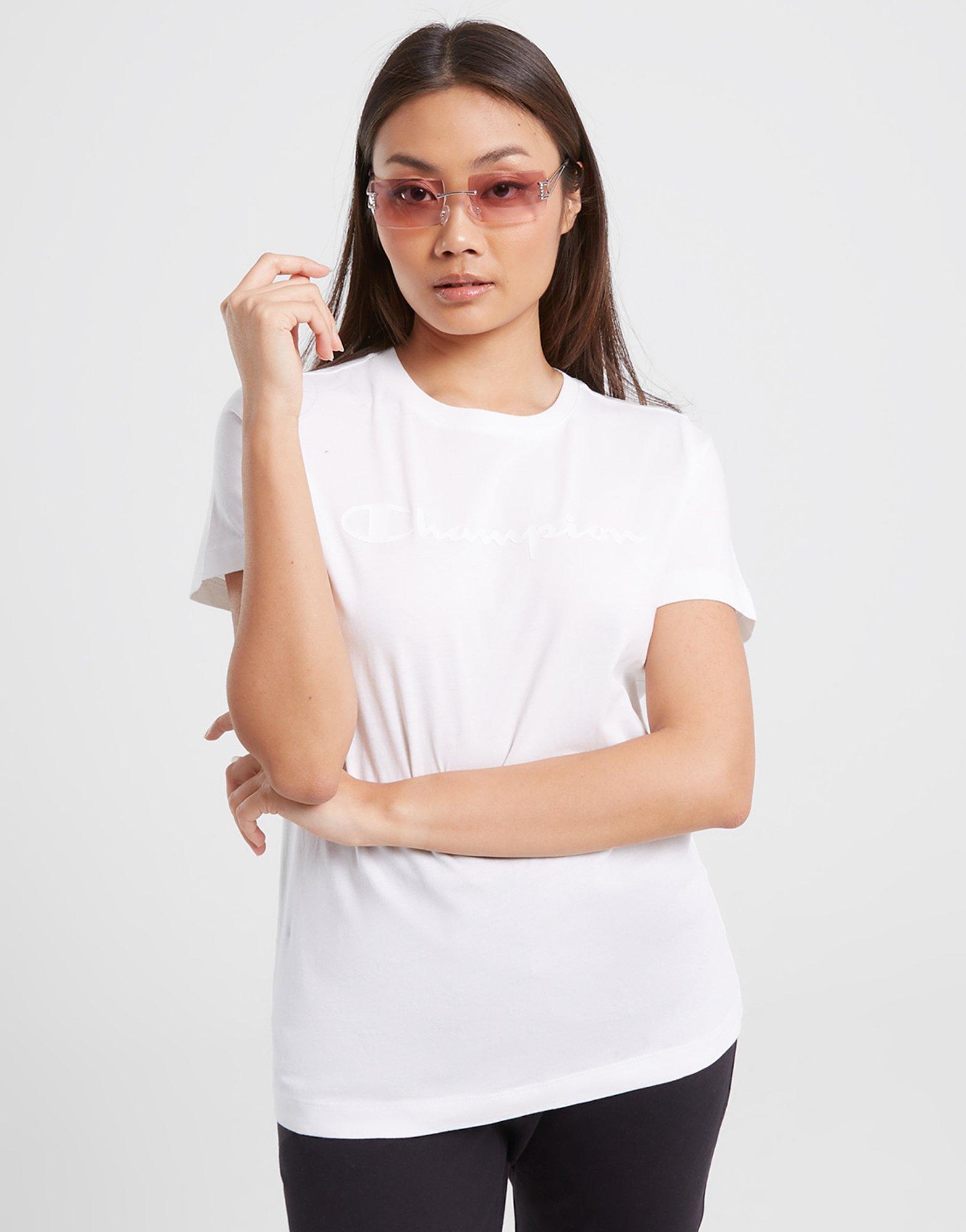 Moteriški marškinėliai CHAMPION MARŠKINĖLIAI CREWNECK MARŠKINĖLIAI 115422WW006 Balta