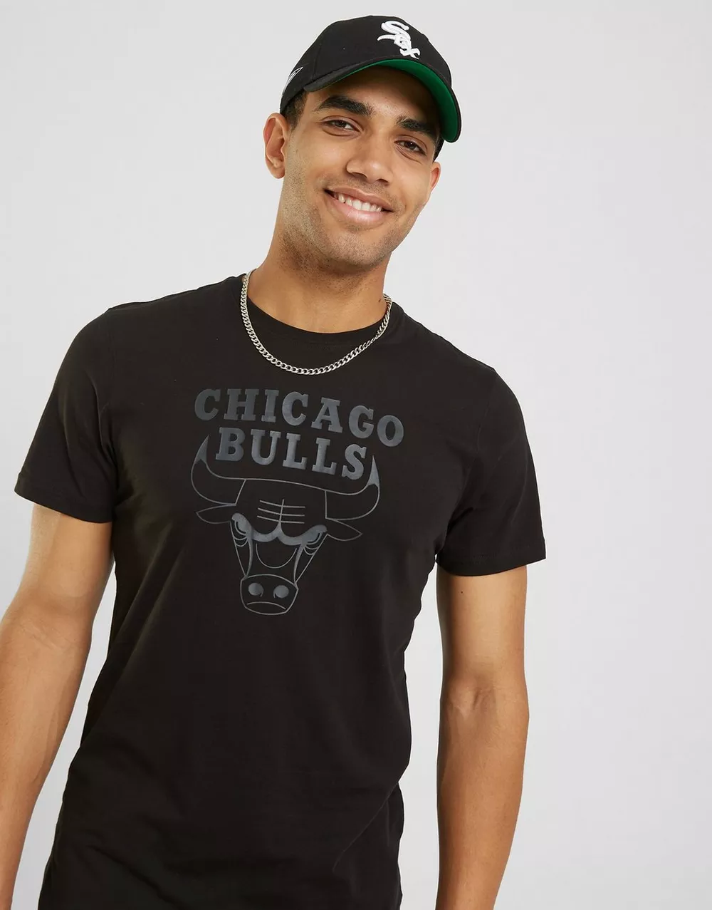 NEW ERA ФУТБОЛКА SS NBA REMAINING BULLS CHICAGO BULLS BLKBLK, фото 1 з 5