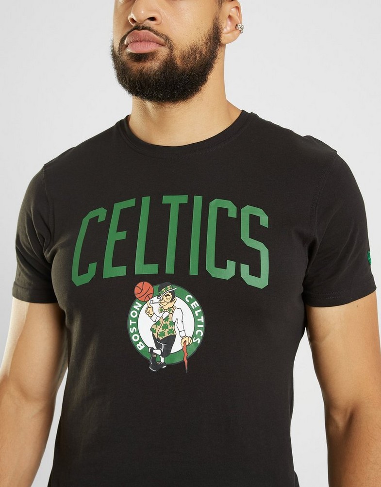 Koszulka, t-shirt męski NEW ERA T-SHIRT SS TEAM LOGO CELTICS BOSTON CELTICS BLK 11546157 Czarny