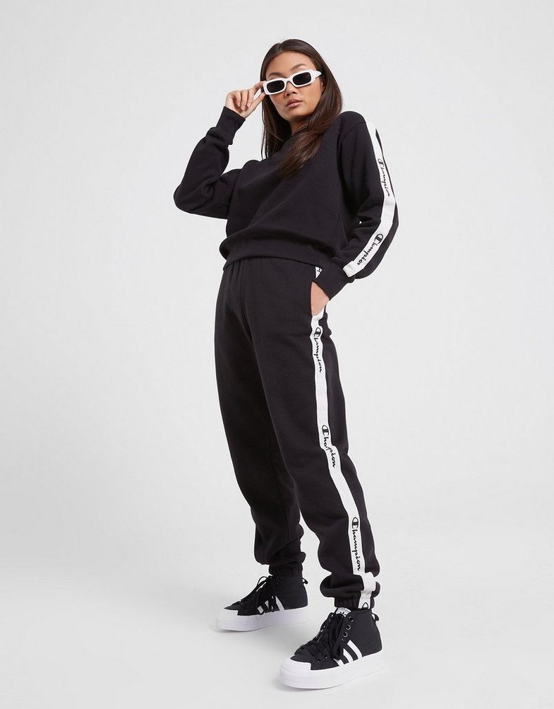 Dámske nohavice CHAMPION NOHAVICE  ELASTIC CUFF PANTS 115576KK001 Čierna