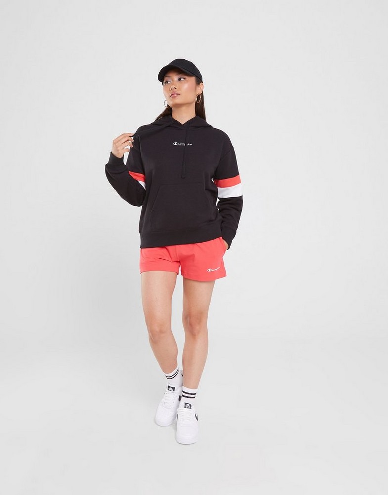 Női pulóver CHAMPION PULÓVER KAPUCNIS HOODED SWEATSHIRT 116222KK001 Fekete